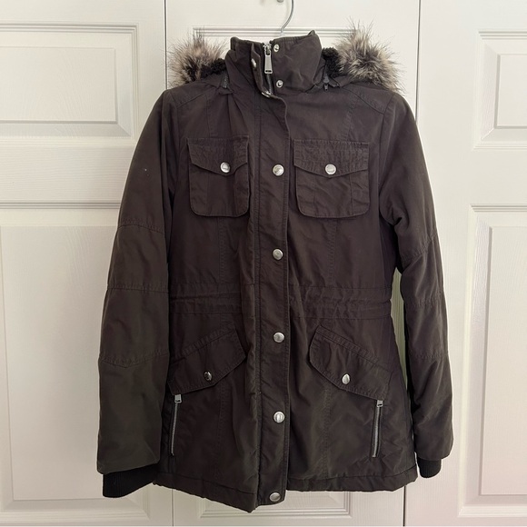 BCBGeneration Jackets & Blazers - BCBGeneration coat with detachable fur hood